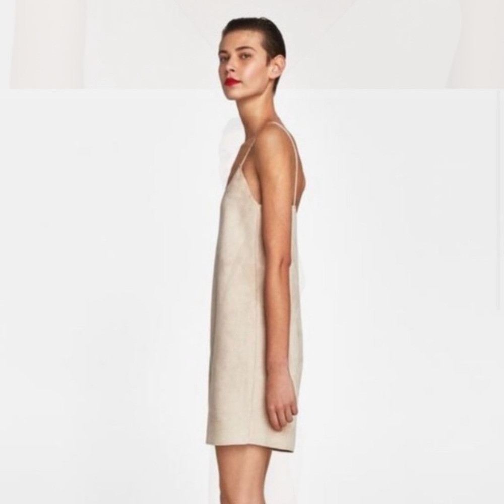 Zara Minimalist Faux Suede Jumpsuit Large - Picture 5 of 8